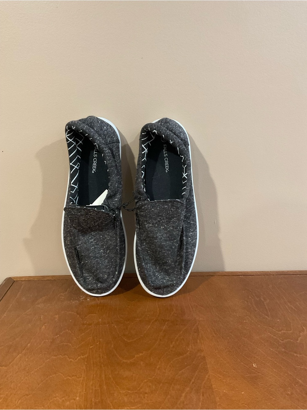 Skechers Dark Charcoal Slip-On Loafers with White Sole